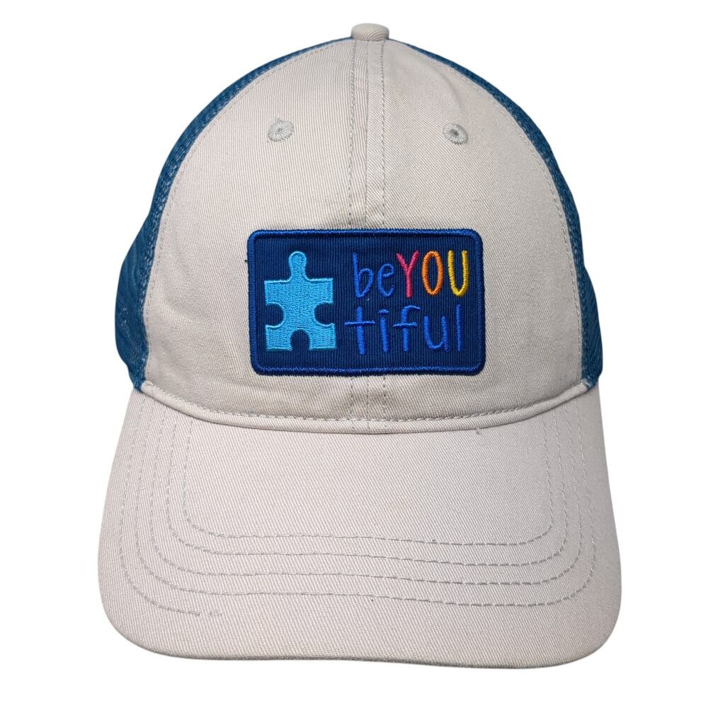 Beyoutiful Strapback Trucker Hat Multi Os Adjustable Embroidered Autism Speaks